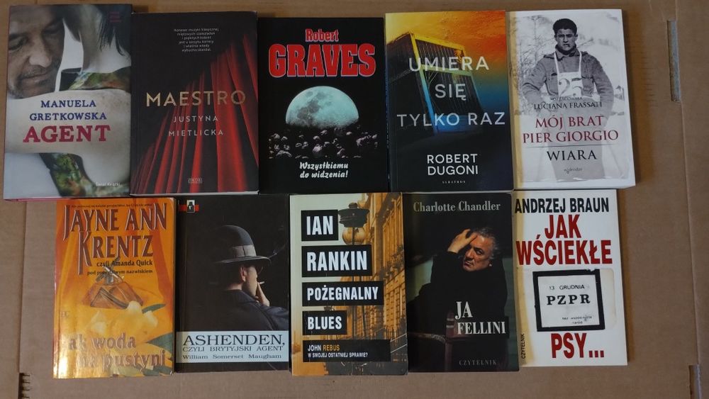 10x książek sensacyjnych i wspomnieniowych