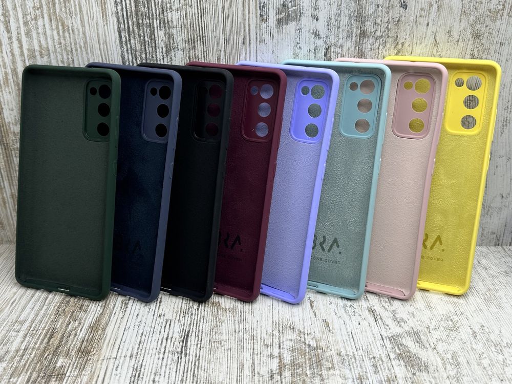 Не пачкаются! Чехол Silicone Case на Samsung S20 FE Микрофибра