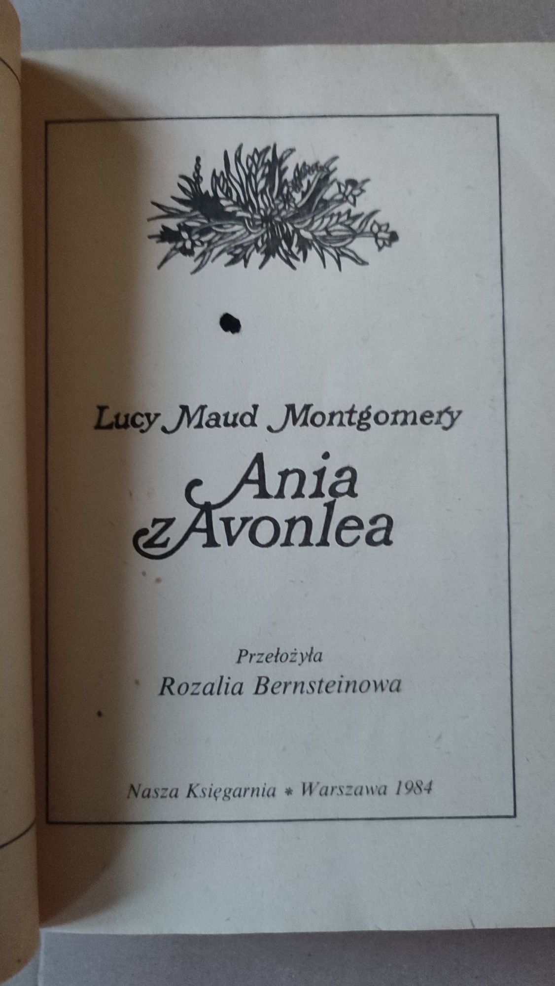 Ania z Avonlea. Lucy Maud Montgomery.