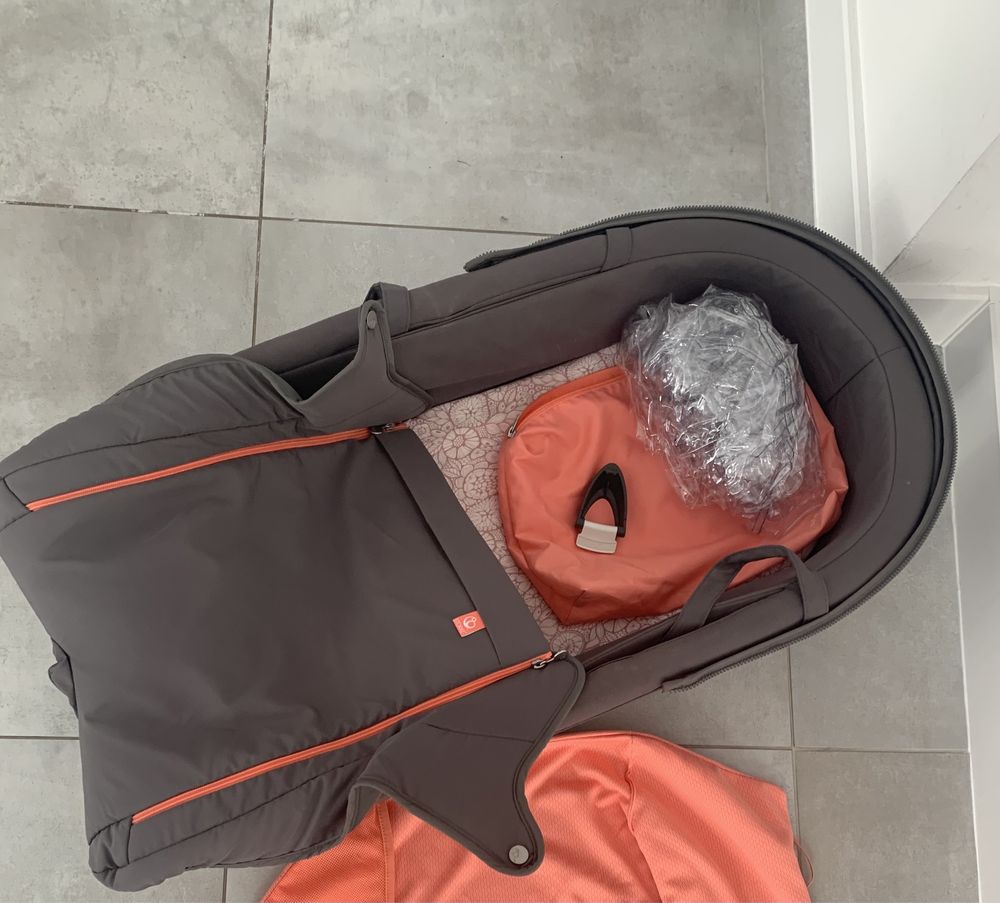 Stokke Xplory  ATHLEISURE CORAL gondola+torba na zakupy  !