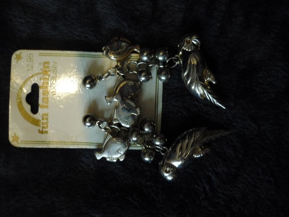 Серьги, браслеты и цепочка (Япония). Набор из 8ми предметов.