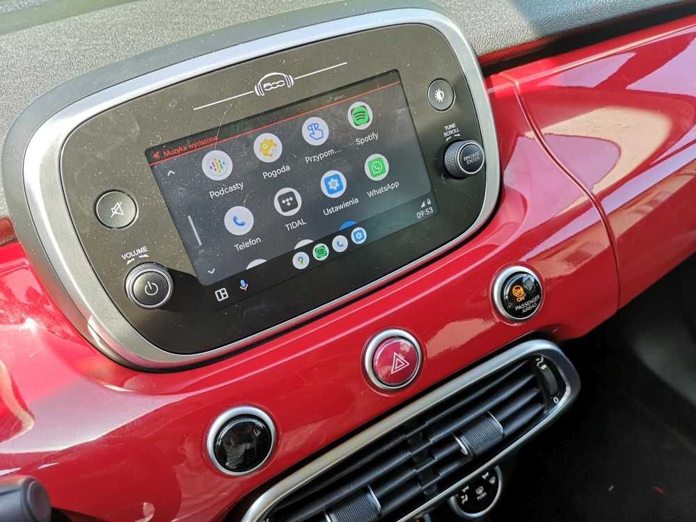 Kamera cofania fiat 500 500x 500L dla radio nawigacja uconnect montaż