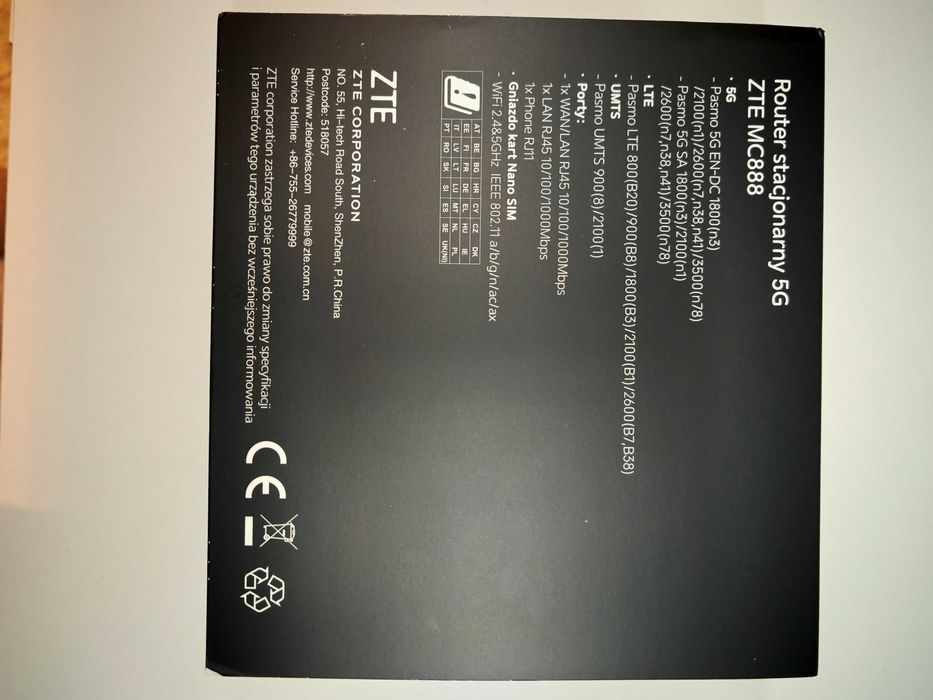 Router ZTE MC888D 5G 2.4 / 5 GHz SIM