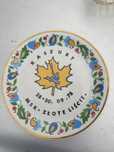 Kufel porcelana wzór kaszubski Lubiana MSK ,,Złote liście"
