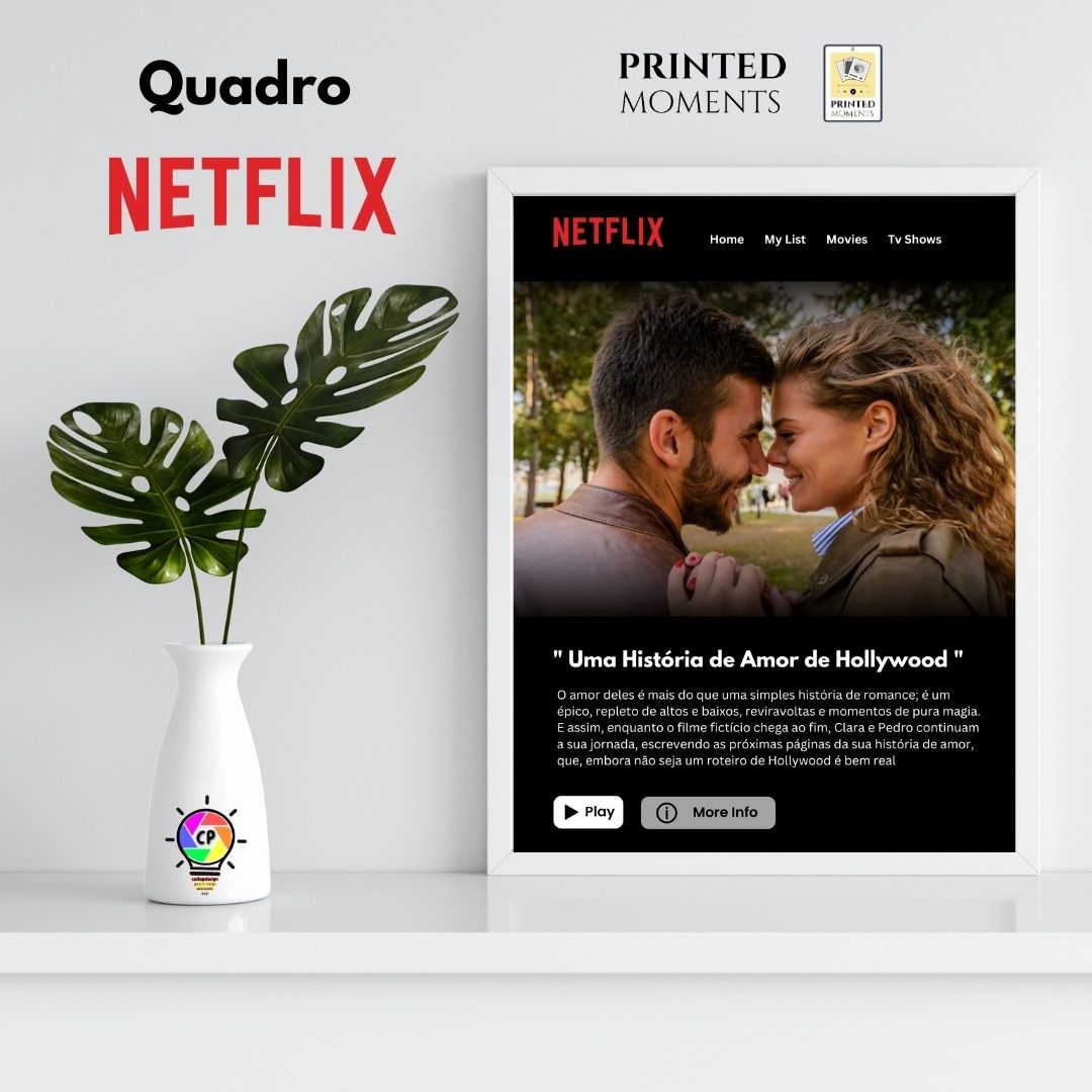 Moldura netflix, placa spotify, presente personalizado dia namorados