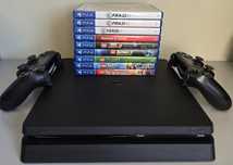 PS 4 + 2 comandos + 9 jogos