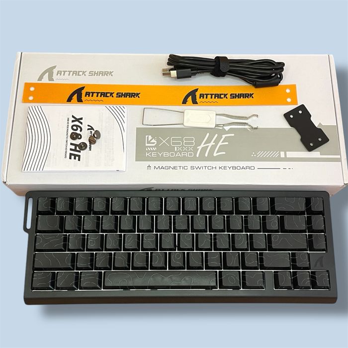 Магнітна ігрова клавіатура Attack Shark X68 HE 8K 128K RGB дротова