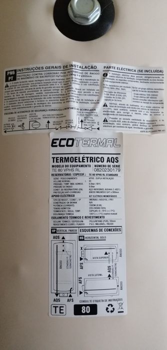 Termo acumulador água quente