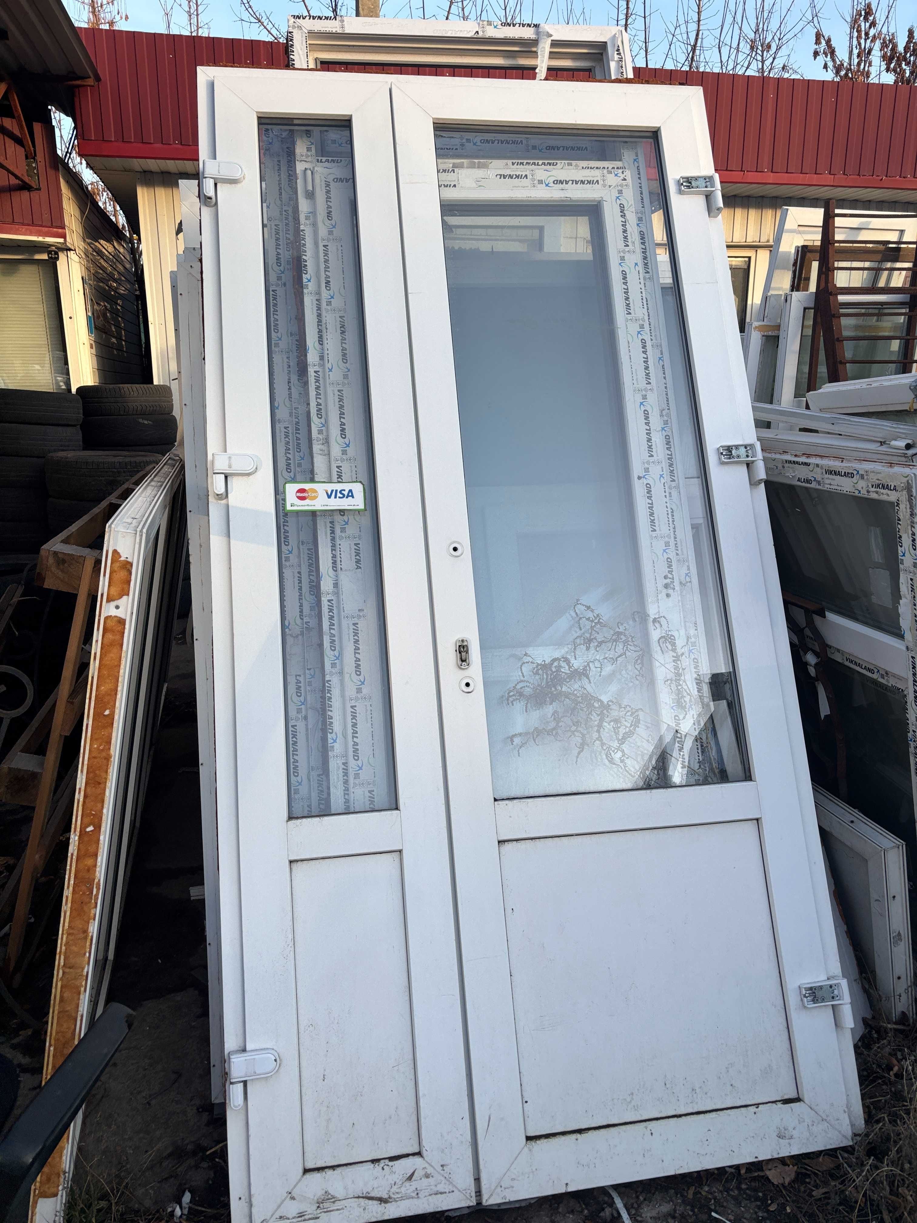 Дверь входная металопластиковая VEKA двойная 2480\1260 входная группа