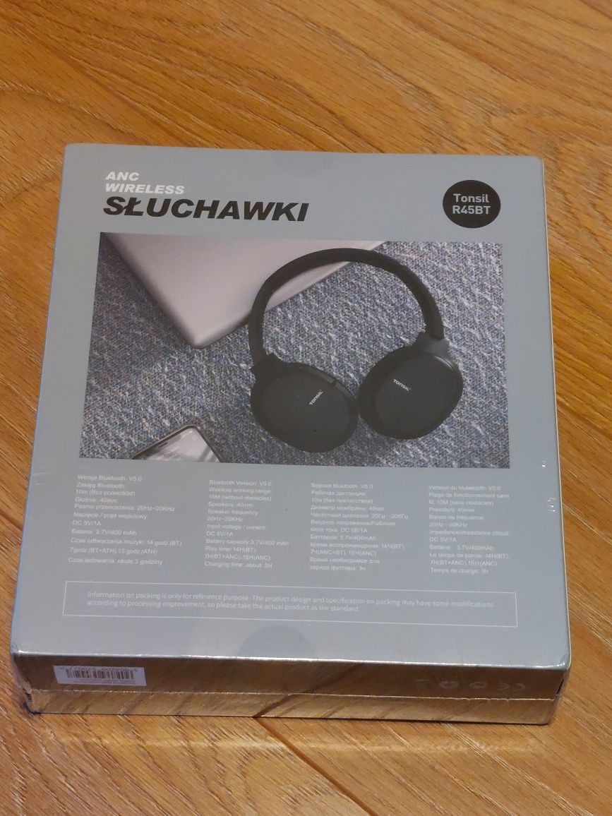 Słuchawki bezprzewodowe Tonsil R45BT nowe