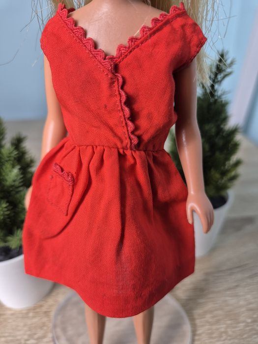 Ubranko sukienka czerwona dla Skipper siostra Barbie vintage lata 60