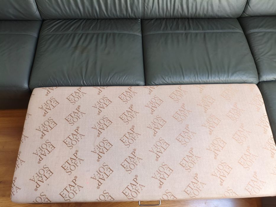 Etap Sofa / Skóra naturalna / ciemny szary grafit / Skórzany narożnik