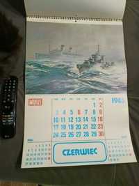 Duży kalendarz ścienny 1985
