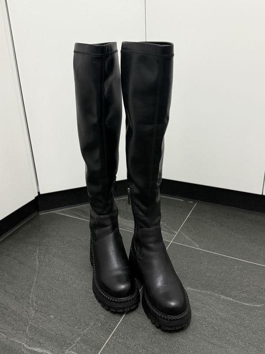 Зимові ботфорти шкіра