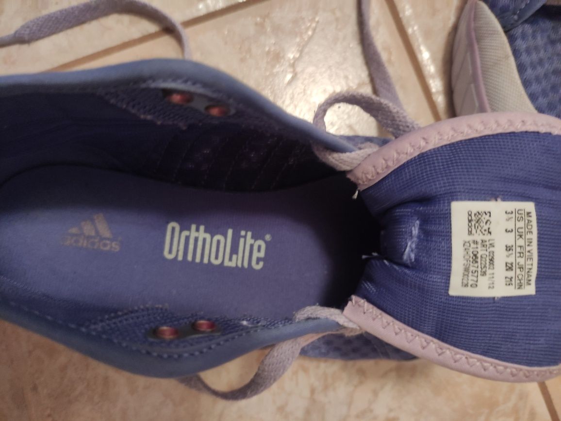 Tenisówki Adidas Ortholite r. 35,5  za kostkę fioletowe