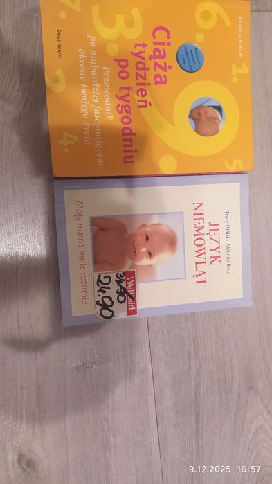 Książki ciąża tydzień po tygodniu/witaj na świecie plus język niemowlą