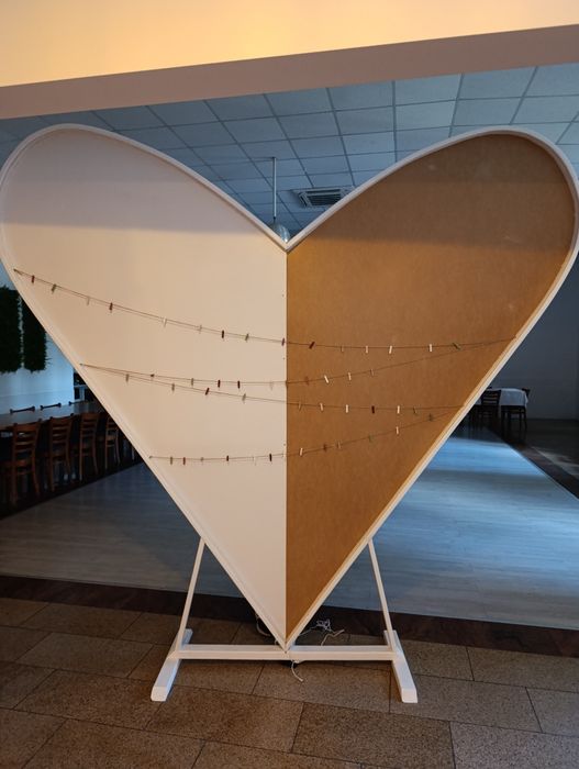 Serce, ścianka. Podświetlenie LED