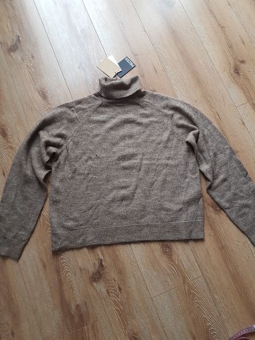 XL 42 Pieces Juliana sweter z golfem golf damski brązowy melanż sweter