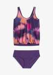 B.P.C tankini w batikowy wzór z fioletowymi figami 40.