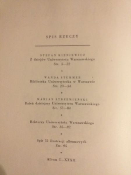 Universitas Varsoviensis Arkady 1958