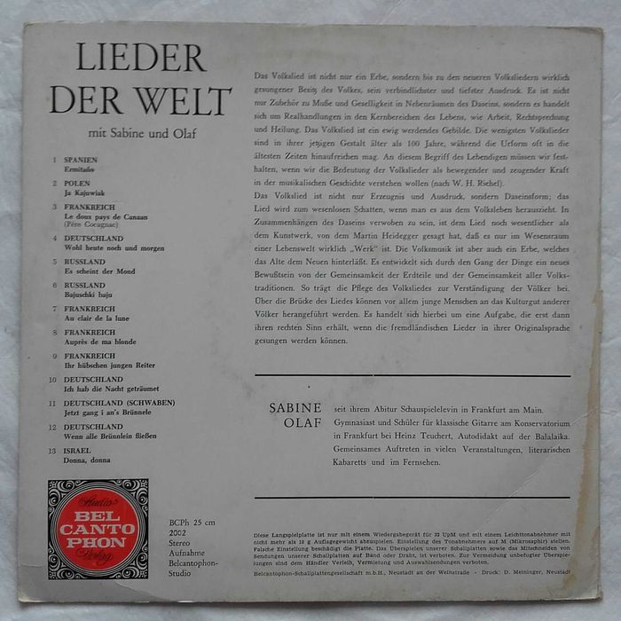 Ja Kujawiak i inne piosenki świata, płyta winylowa