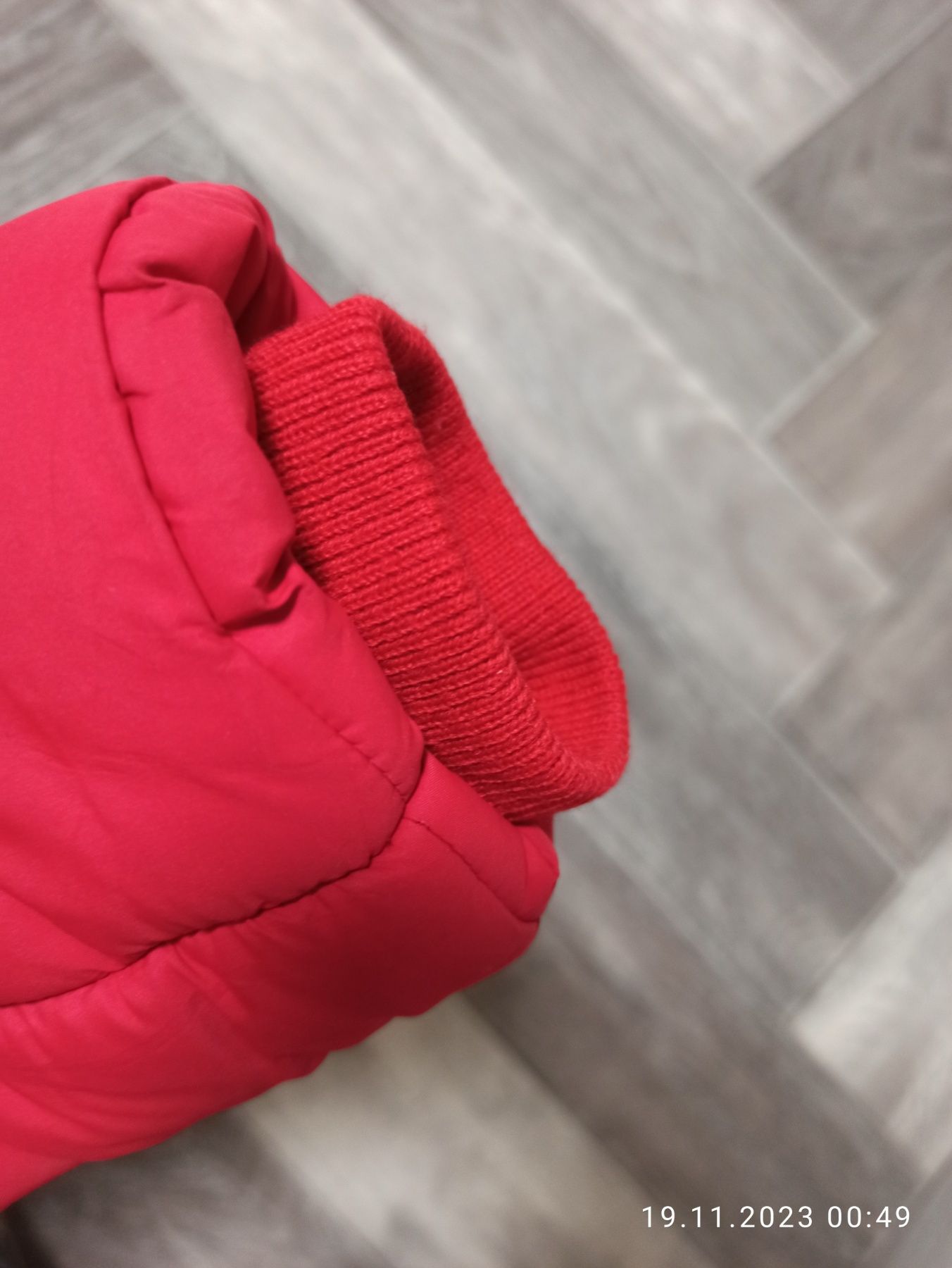 Куртка коротка червона, пуховик, пуфер