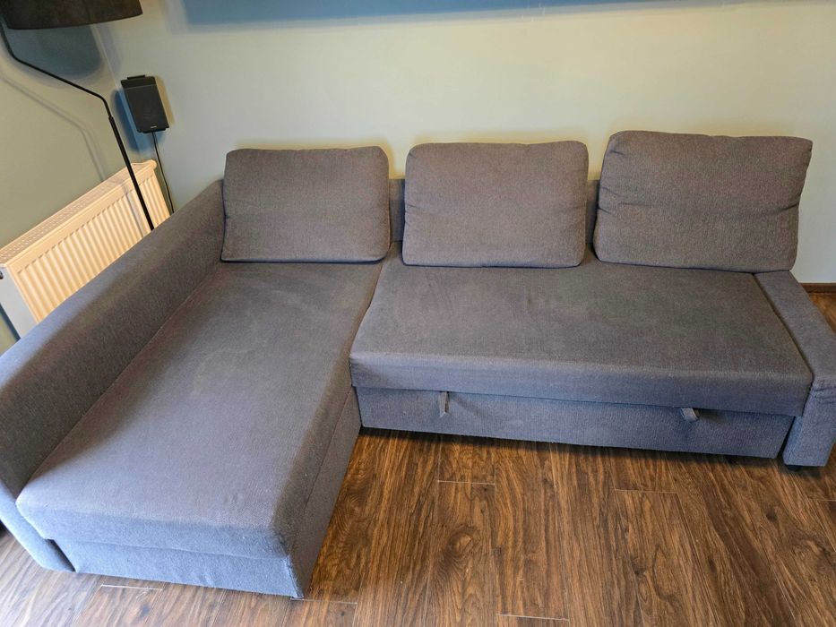 Naroznik IKEA Friheten ciemnoszary z funkcja spania