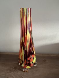 Rzadki kolekcjonersji wazon z kolorowego szkła Czechosłowacja