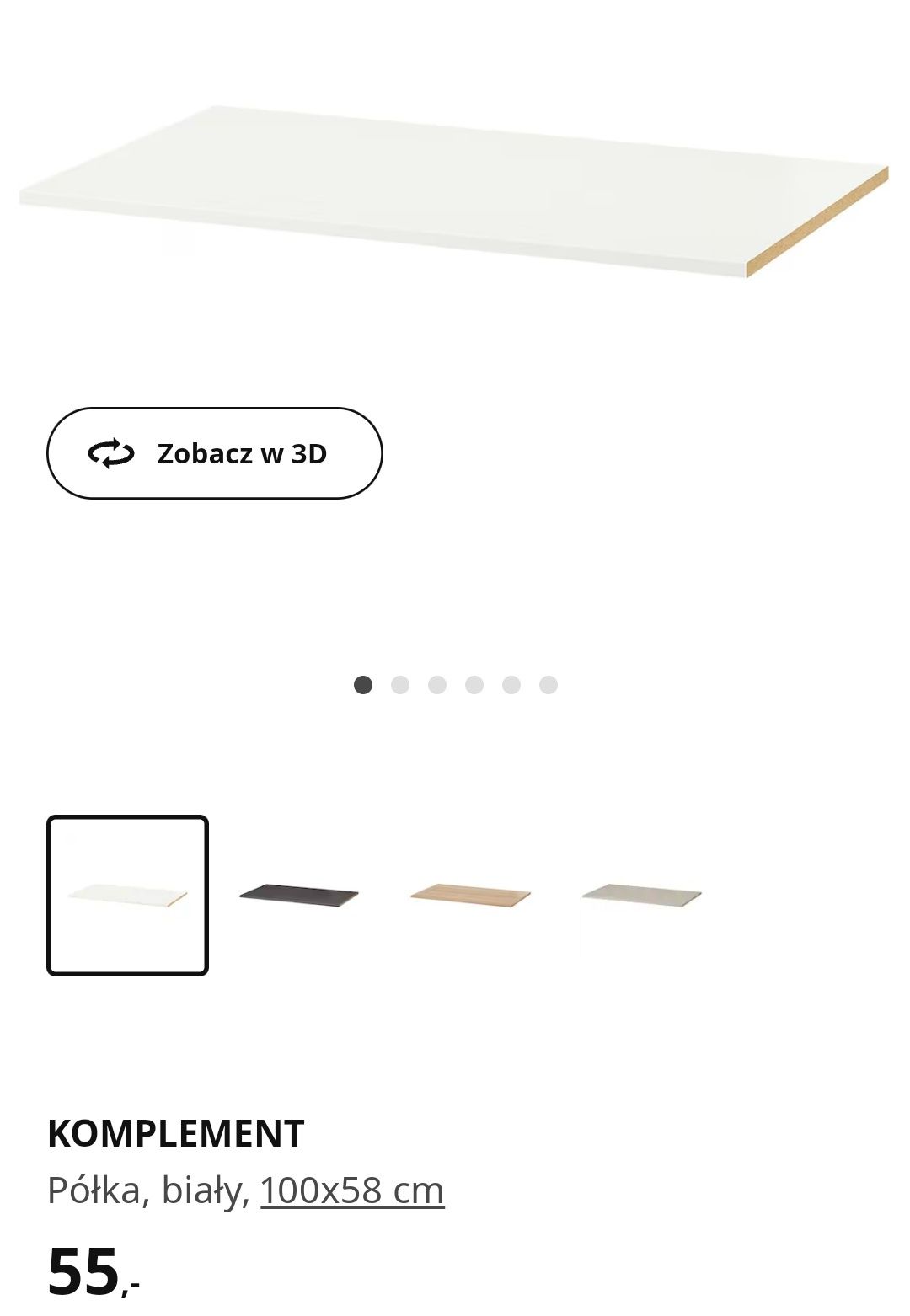 Półka pax IKEA KOMPLEMENT 100x58