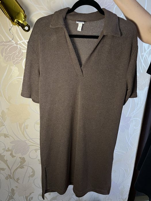 Шоколадна вʼязана Сукня H&M