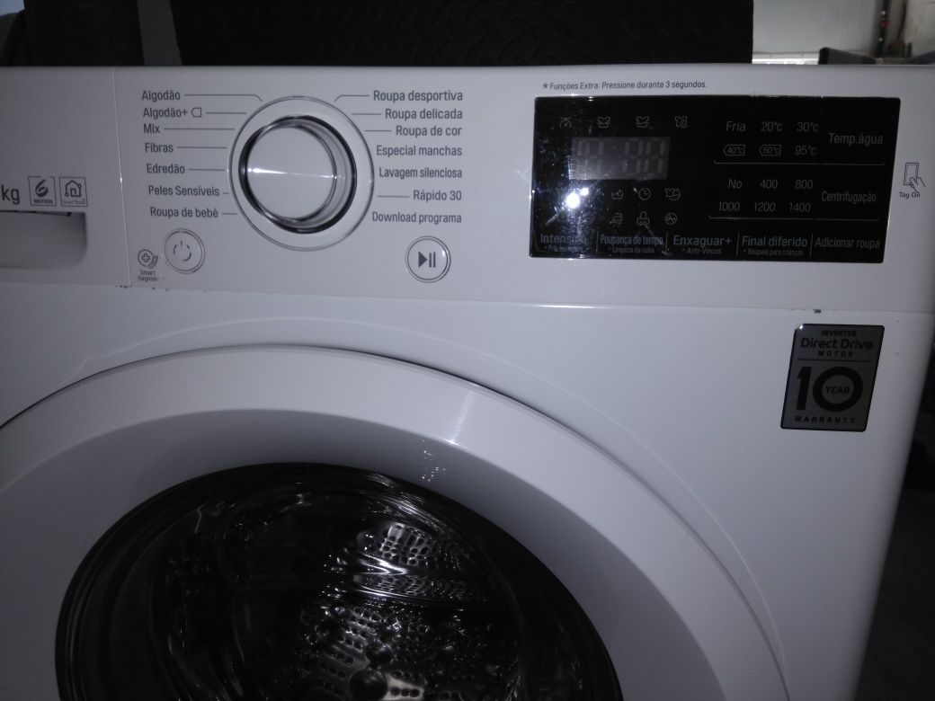 Máquina de lavar roupa lg 8kg F4J5TN3W
