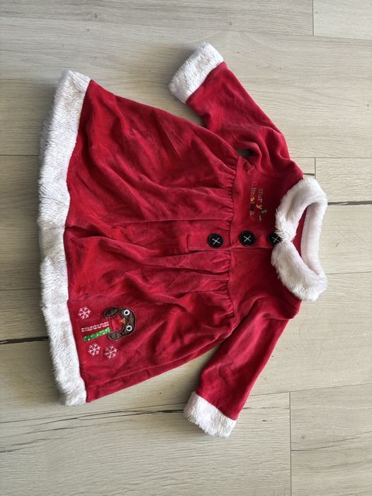 Sukienka świąteczna mikołajka Mothercare 80