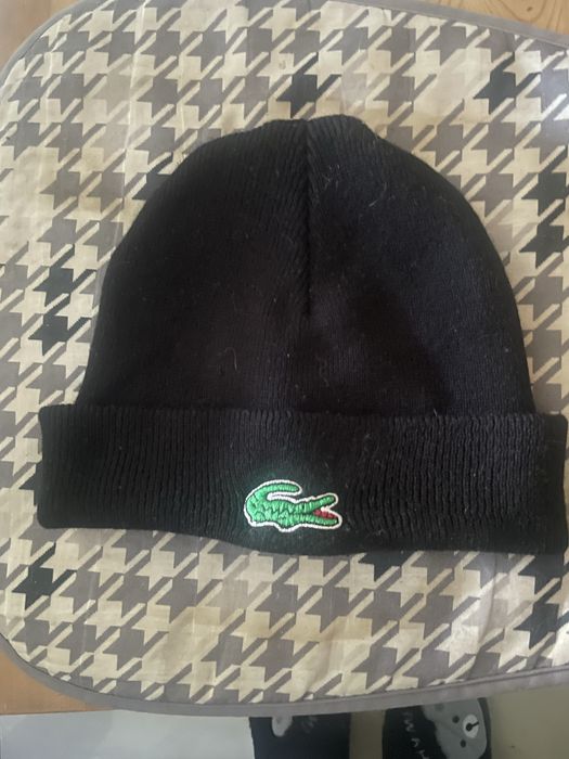 Nowa czapka zimowa czarna lacoste uniseks