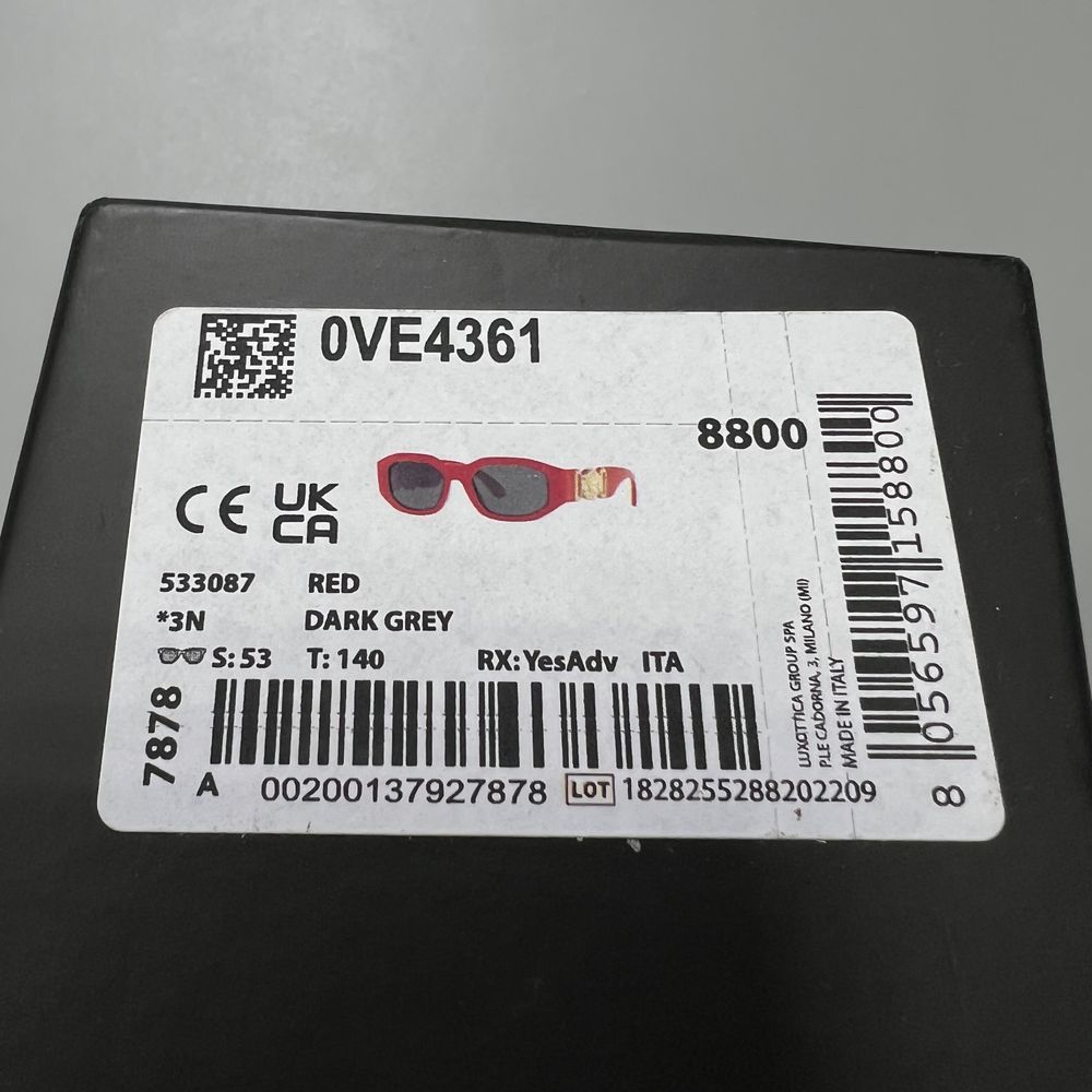 Versace MEDUSA Red оригинал новые солнцезащитные очки (NEW)