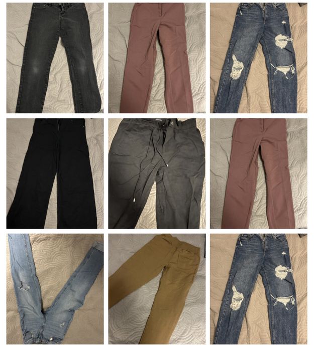 Ubrania paczka - spodnie i bluzki