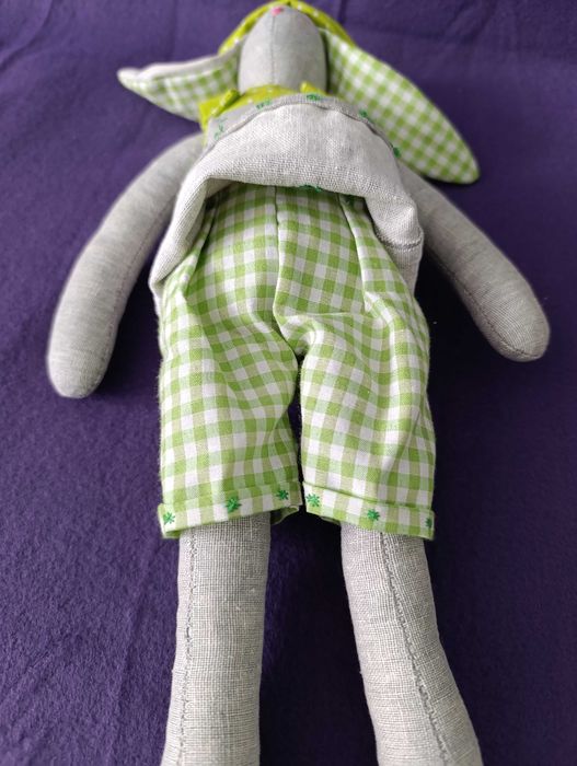 Зайчик Тільда ручної роботи, 38см, еко-матеріали