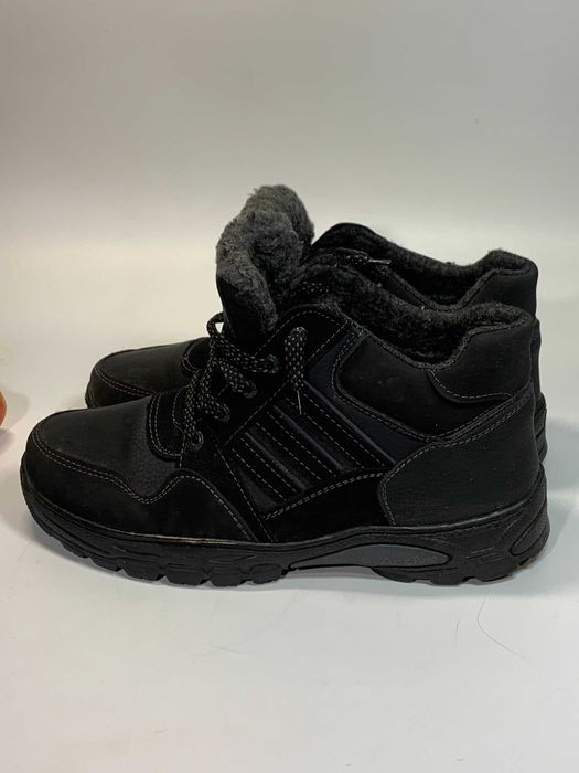Черевики чоловічі спортивного стилю хутро чорні р 42 (26,5 см.)