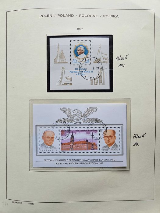 Klaser ze Znaczkami Polska Album Schaubek Zbiór lata 1981/1992 Komplet