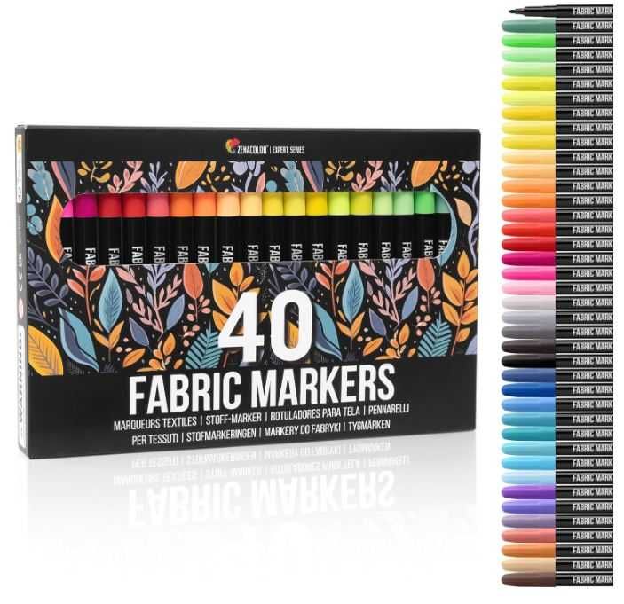 Zestaw 40 markerów do tkanin/tekstyliów Zenacolor