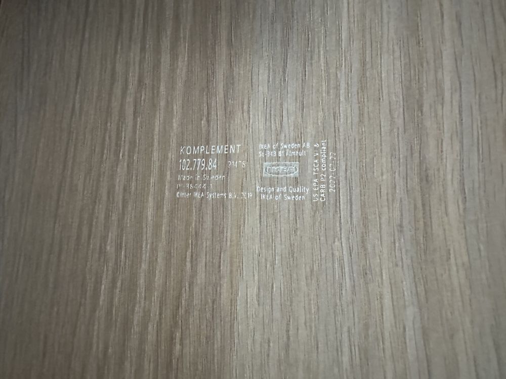 IKEA półka Komplement 100x58 cm dąb