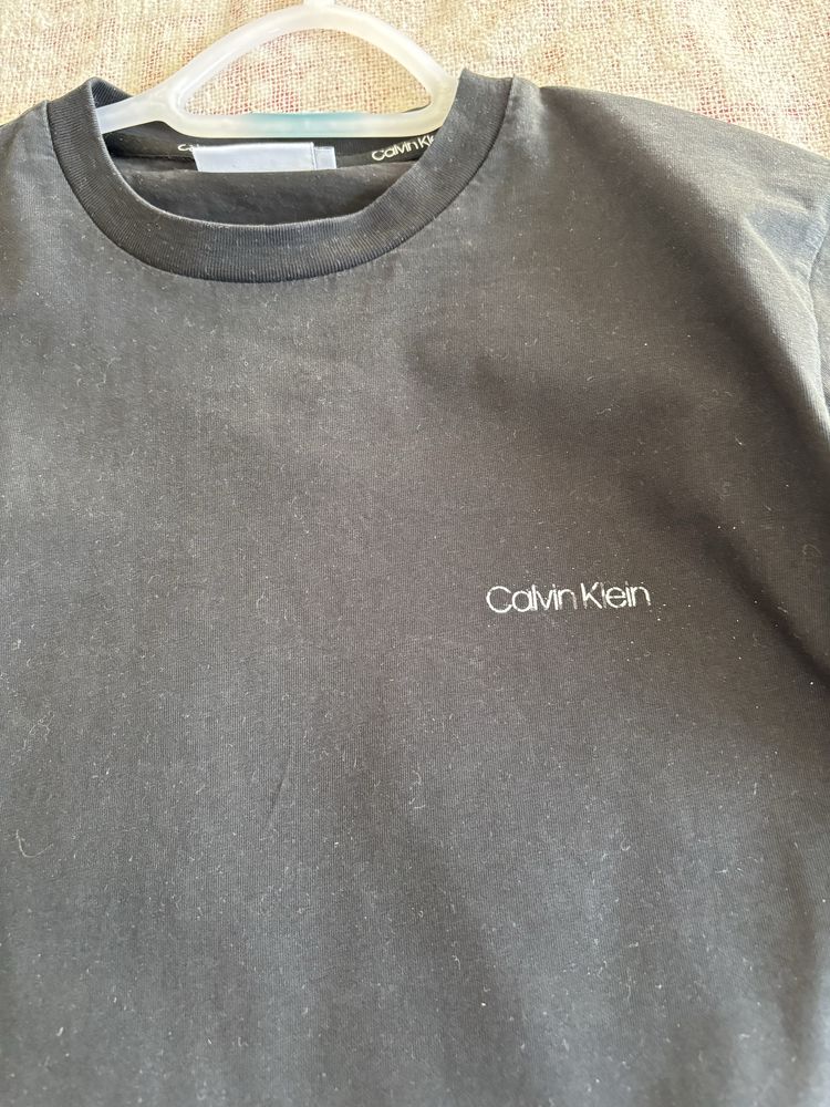 Czarna koszulka bawelniana calvin klein