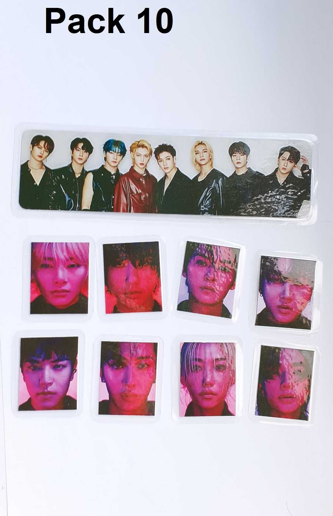 Pack laminados marcador, íman stray kids ateez Kpop