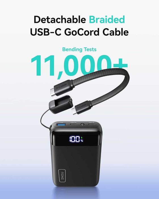Нова компактна версія PowerBank INIU P51 на 20000 mAh (вага -315 грам)