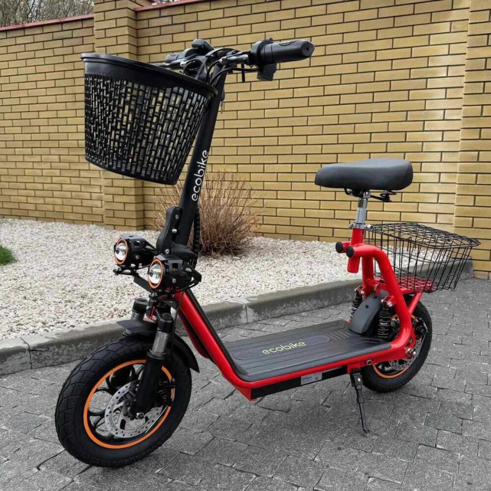 Супер цена‼️ Электросамокат ECOBIKE Zen U12 PRO Красный 800W, 15Ah