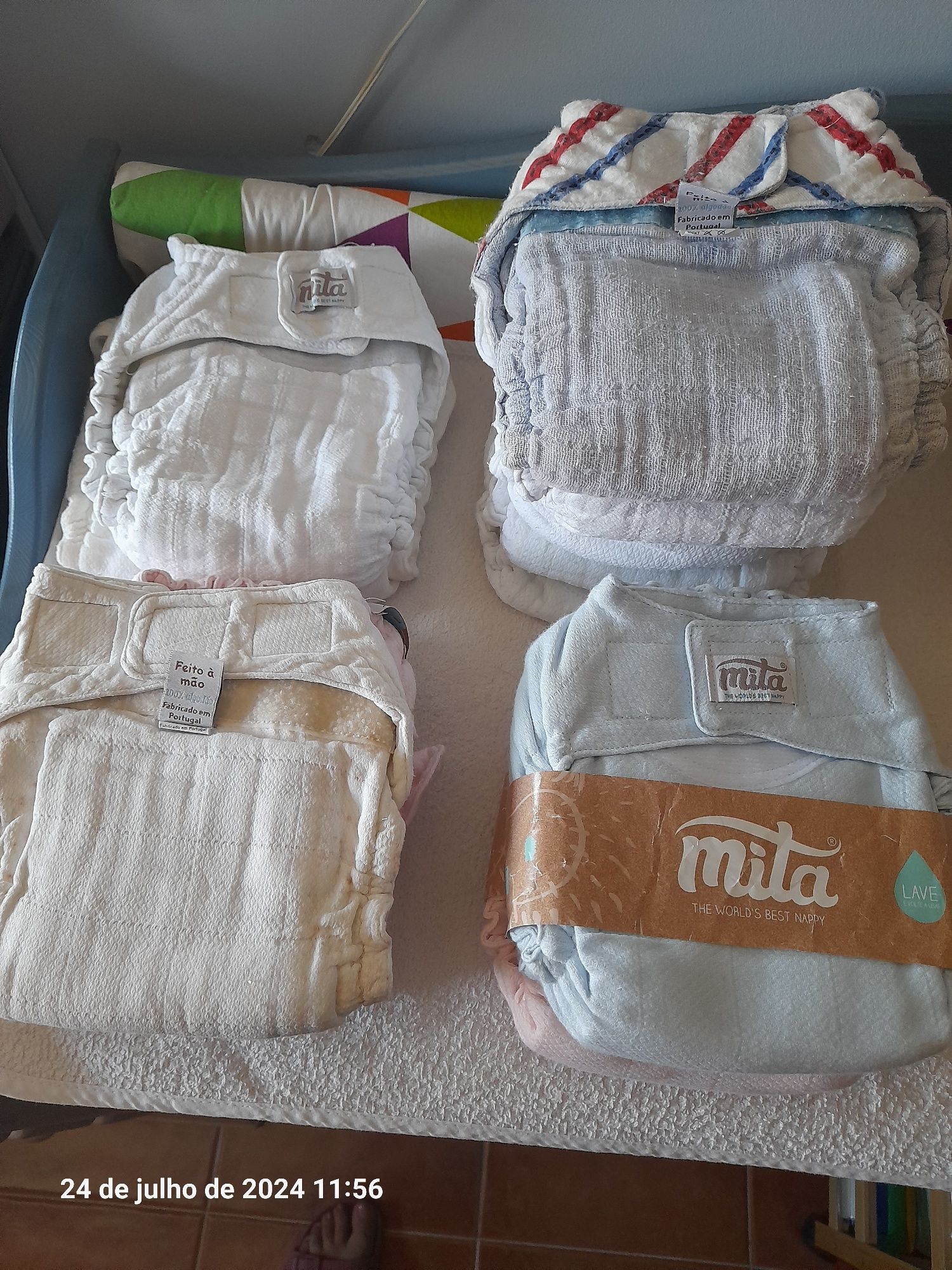 Fraldas reutilizáveis ajustadas Mita 1 e 2