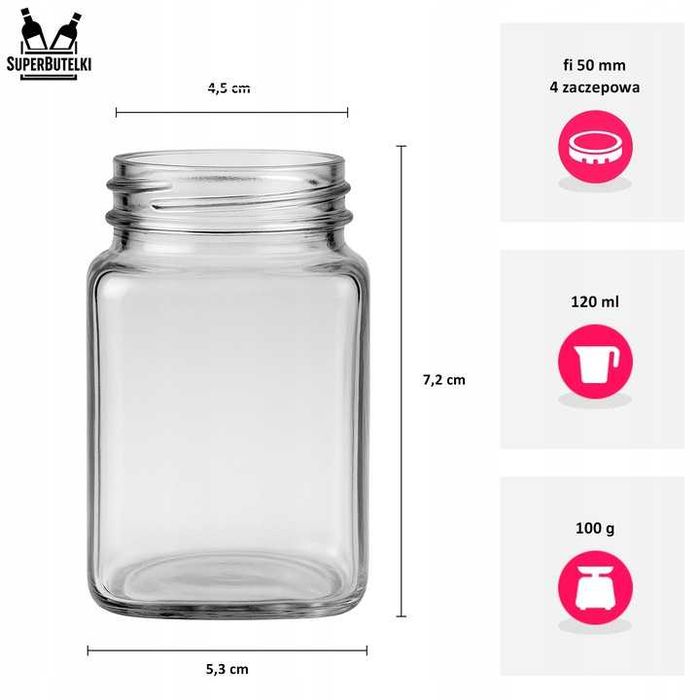 24 Słoiczki Na Przyprawy 120 ml Nabierak Etykiety 200 szt. Przyprawnik