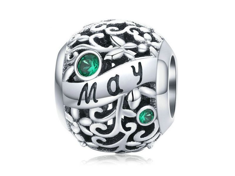Srebrny Koralik Charms Beads Miesiąc Month Maj May Charm218