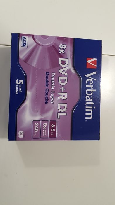 225 unidades Dvd double layer verbatim Novo