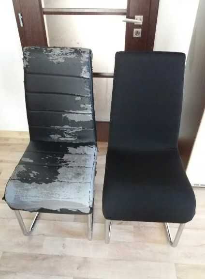 Pokrowce na krzesła czarne elastyczne uniwersalne 4 sztuki