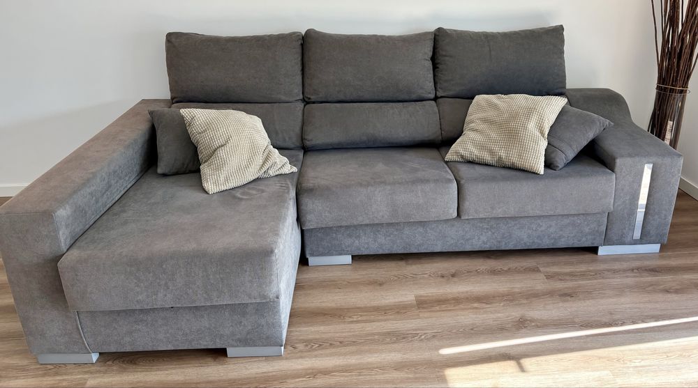 Sofa 3 lugares com chaiselong